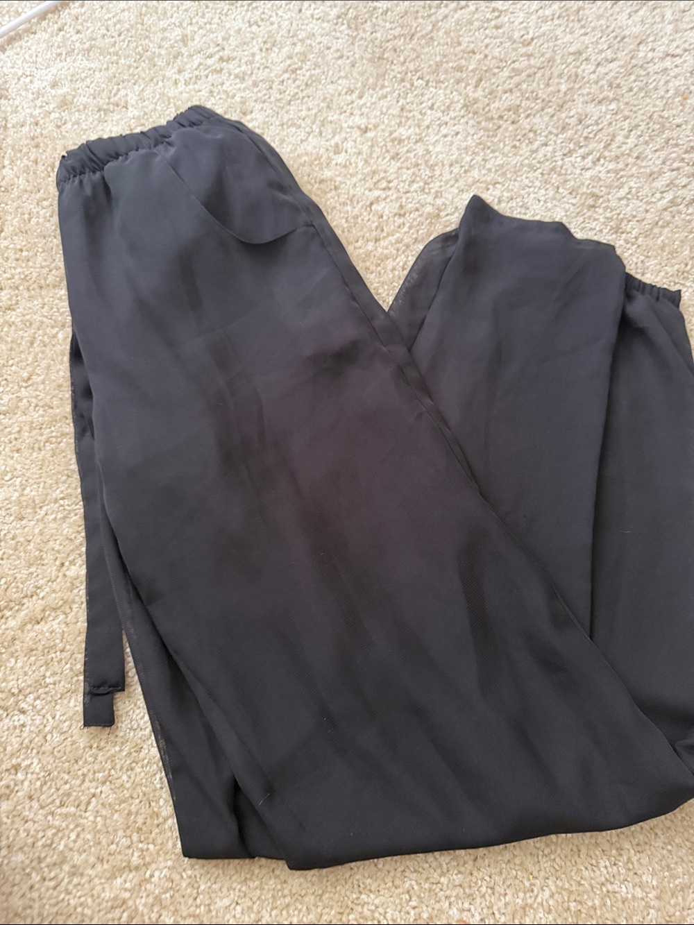 Charlotte Russe Black Wide-Leg Pull-On Pants